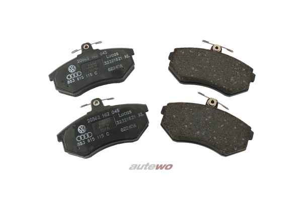 853698151A NEU Audi 80/90/Coupe Typ 81/85 Satz Bremsbeläge original 256x20mm