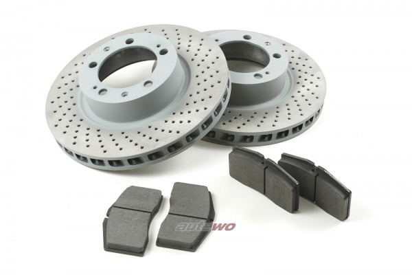 Audi/PORSCHE RS2 Bremsscheiben & Beläge vorne entsprechen 8A0615283/8A0615284