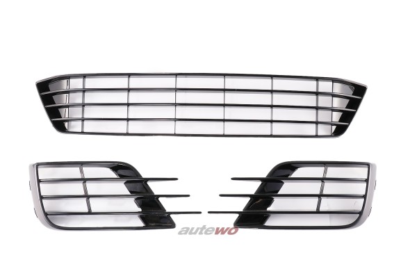 1K8853677C/1K8853665F/666F NEU VW Scirocco Gitter Stoßstange schwarz glänzend