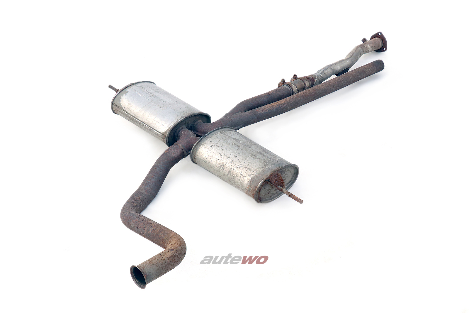 中古品Audi UTR2.0 8A0253411H Audi 80 B4 V6 Mittelschalldämpfer Doppel-Kat-Anlage