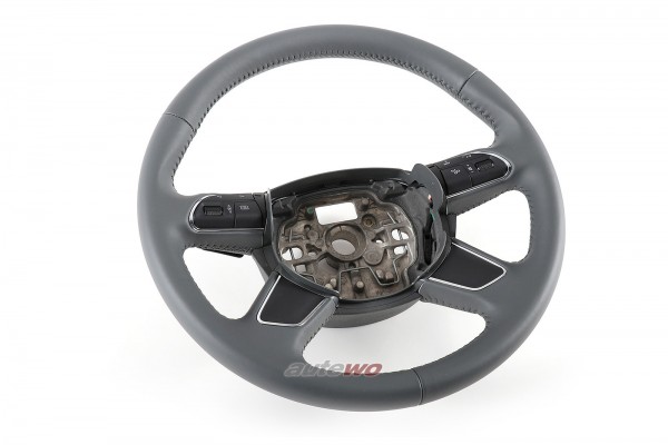 4H0419091A NEU Audi A8 D4 Leder-Lenkrad DB6 stahlgrau