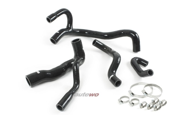 Audi S2 Coupe Typ 89 2.2l 20V Turbo 3B Silikon-Kühlwasserschlauchset + Klemmen