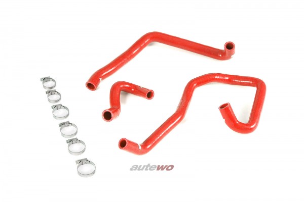 Audi/SEAT/VW Silikon-Zusatzwasserkühler-Schläuche 2.0 TSI/TFSI rechts rot