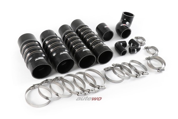 Audi RS4 B5 2.7l Biturbo verstärktes Silikon-Druckschlauchset schwarz