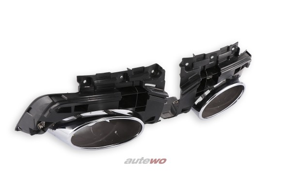 4M8253825A/4M8253826A Audi RSQ8 4M Auspuffrohrblenden/Endrohrblenden silber