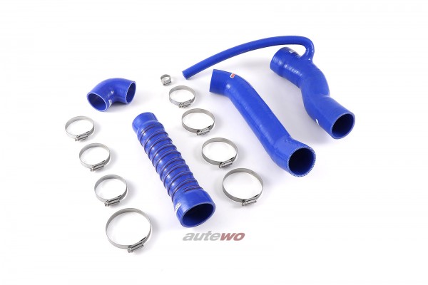 NEU Audi Urquattro Typ 85 2.2l 5 Zylinder 10V Turbo Silikon-Druckschläuche Blau