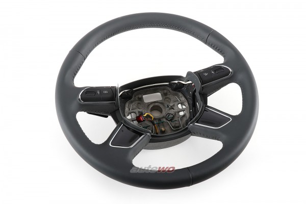 4H0419091AA NEU Audi A8 D4 Leder-Lenkrad beheizbar DF9 granit grau