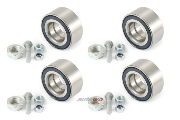 4x Radlager 82mm für Audi Urquattro Typ 85 Vorne & Hinten wie 443498625E