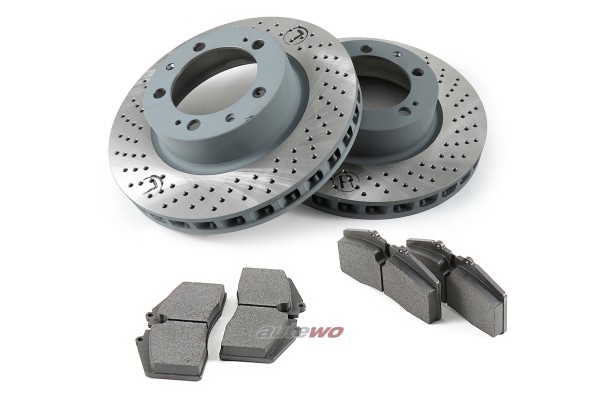 Bremsscheiben vorne gelocht Audi RS2 304x32mm + Beläge 8A0615301B/8A0615302B