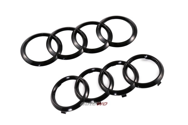 NEU Audi A3/RS3 8V Sportback original Audi Ringe Kühlergrill/Heckklappe schwarz