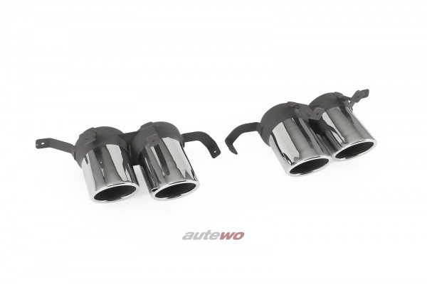 ABT Sportsline Audi A6 4G Set Endrohrblenden Abgasanlage silber 4G052001410