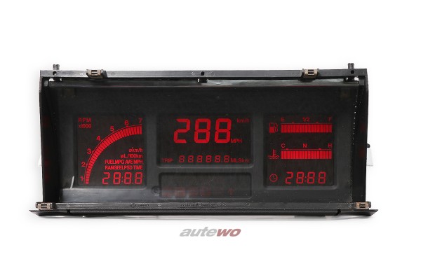 811919038AR Audi 90/Coupe Typ 81/85/Urquattro Digitalinstrument rot