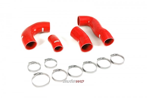 Audi/SEAT/Skoda/VW Silikon-Druckschlauchset 1.8/2.0 TSI/TFSI rot