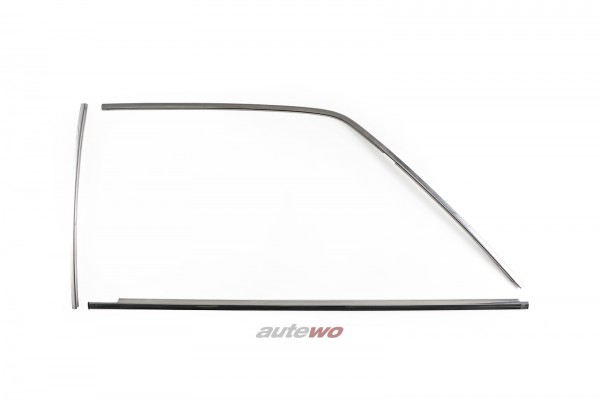 Audi 80/90 Typ 81/85 Set Zierleisten Seitenscheibe Vorne Rechts chrom