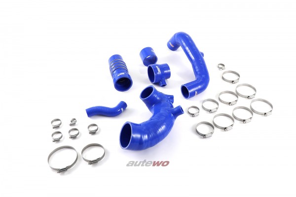 NEU Audi Coupe Typ 89 S2 2.2l 20V Turbo 3B Set Silikon-Druckschläuche Blau