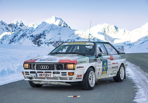 Postkarte Audi quattro Gruppe 4 Rallyeteam Maurer