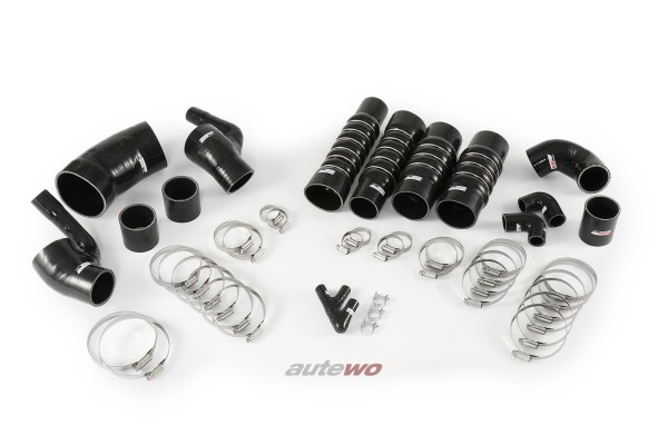 Audi RS4 B5 2.7l Biturbo verstärktes Silikon-Druckschlauchset schwarz