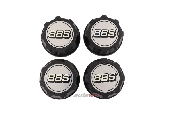 NEU BBS Set 4x Nabenabdeckungen/Felgendeckel 60mm schwarz