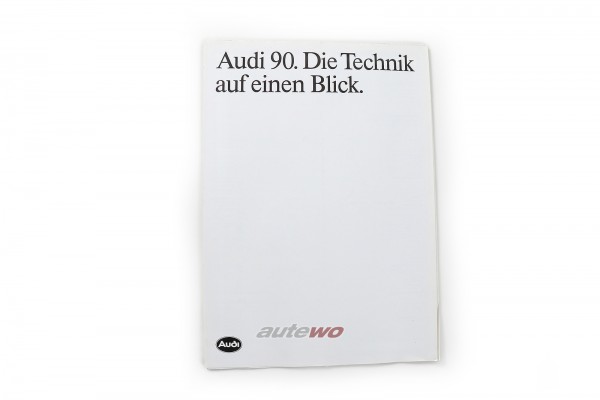 Audi 90 Typ 89 Übersichtsblatt Technik inkl. Preisliste Ausgabe 1/1988