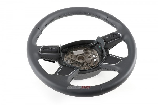 4H0419091A NEU Audi A8 D4 Leder-Lenkrad DF9 granit grau