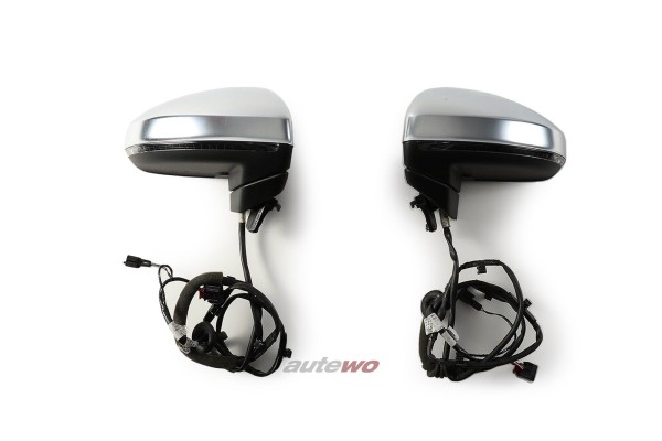 8S0857527C/8S0857528C Audi TTS 8S Außenspiegel Aluminium + Spurhalteassistent